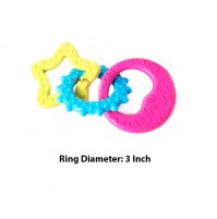 Super Dog Dog Toy 3 Color Rubber Rings