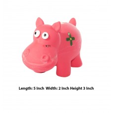 Super Dog Dog Toy Latex Squeaky Hippo