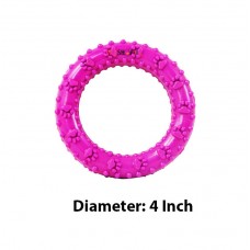 Super Dog Toys Paw Printed Rubber Ring Large
