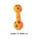 Super Dog Dog Toy Paw Printed Squeaky Rubber Dumbbell