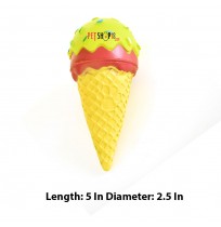 Super Dog Dog Toys Ice Cream Shaped Squeaky Rubber Toy