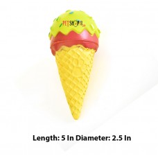 Super Dog Dog Toys Ice Cream Shaped Squeaky Rubber Toy