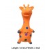 Latex Dog Toy Squeaky Orange Hippo Colorful Polka Dot