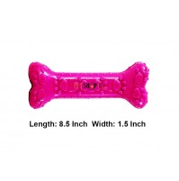 Super Dog Dog Toy Paw Printed Rubber Bone Large