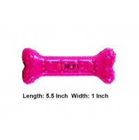 Super Dog Dog Toy Paw Printed Rubber Bone Small