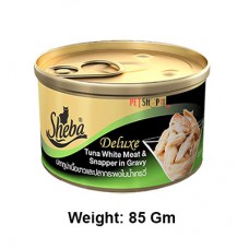 Sheba Deluxe Cat Treats Tuna White Meat And Snapper In Gravy Can 85 Gm