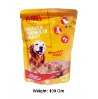 Kennel Kitchen Dog Treats Chicken Chunks In Gravy Pouch 100 Gm