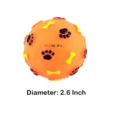 Super Dog Dog Toy Paw And Bone Printed Rubber Ball Small