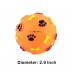 Super Dog Dog Toy Paw And Bone Printed Rubber Ball Small