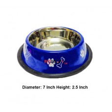Super Dog Colorful Steel Dog Feeding Bowl Size 02