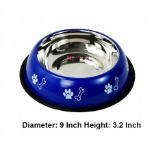 Super Dog Colorful Steel Dog Feeding Bowl Size 04