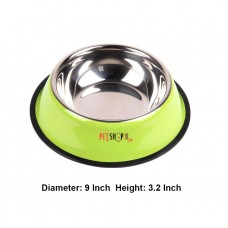 Super Dog Colorful Steel Dog Feeding Bowl Size 04