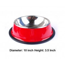 Super Dog Colorful Steel Dog Feeding Bowl Size 05